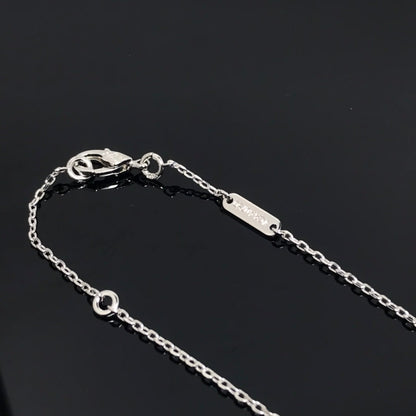[Vicky]CLOVER PIETERSITE SILVER LONG NECKLACE