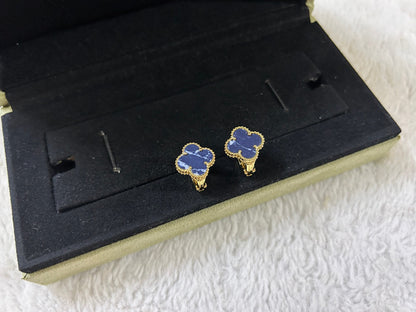 [Vicky]CLOVER PIETERSITE MEDIUM STUD EARRINGS