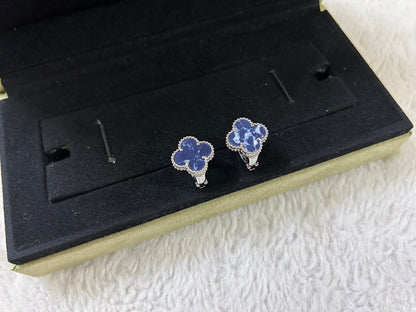 [Vicky]CLOVER PIETERSITE MEDIUM STUD EARRINGS