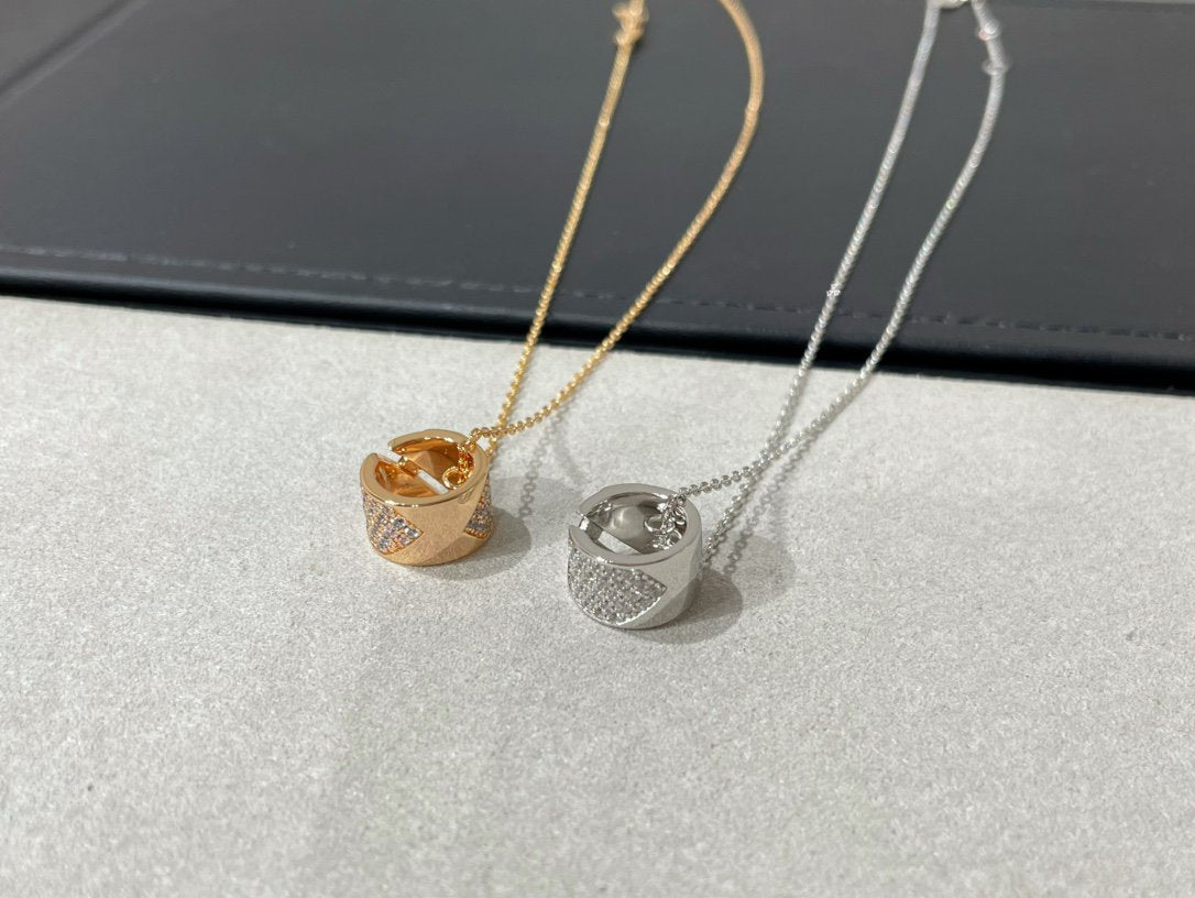 [Vicky]LIENS EVIDENCE DIAMOND PAVED NECKLACE