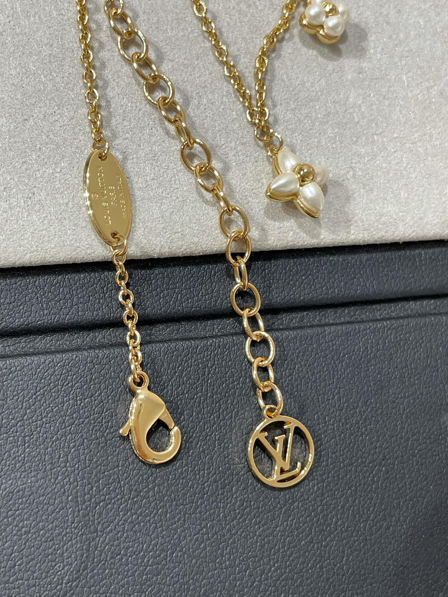 [Vicky]FLOWERGRAM GOLD MOP DOUBLE ROW NECKLACE