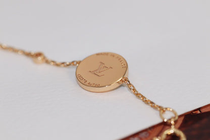 [Vicky]STAR AND SUN 4 MOTIF PINK GOLD MALACHITE BRACELET