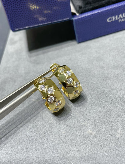[Vicky]BEE LOVE DIAMOND HOOP EARRINGS