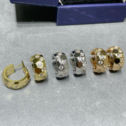 [Vicky]BEE LOVE DIAMOND HOOP EARRINGS