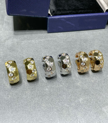 [Vicky]BEE LOVE DIAMOND HOOP EARRINGS