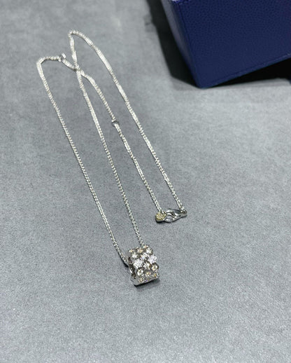 [Vicky]BEE LOVE DIAMOND PAVED 3 ROW NECKLACE
