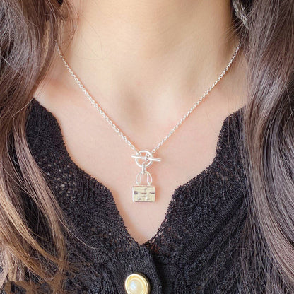 [Vicky]CONSTANCE PEDANT SILVER NECKLACE