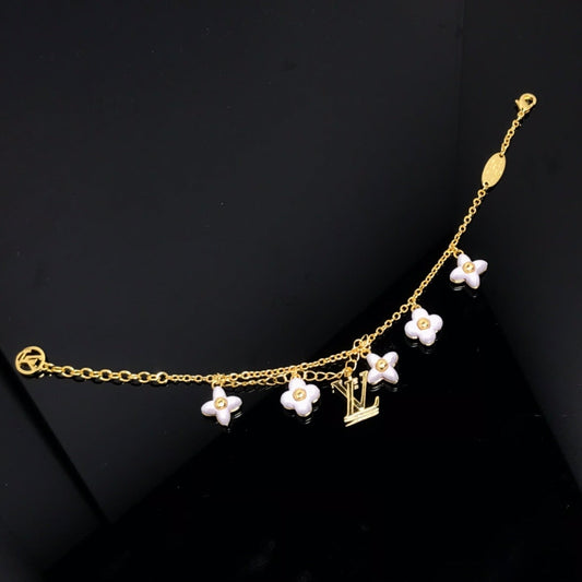 [Vicky]LOGO 6 MOTIF STAR AND SUN GOLD BRACELET