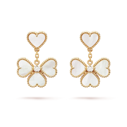 [Vicky]CLOVER SWEET WHITE MOP EARRINGS