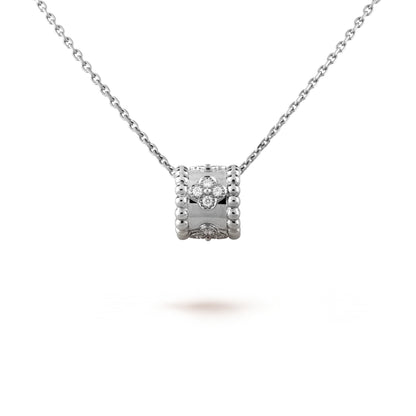 [Vicky]PERLEE PEDANT SIVLER DIAMOND NECKLACE