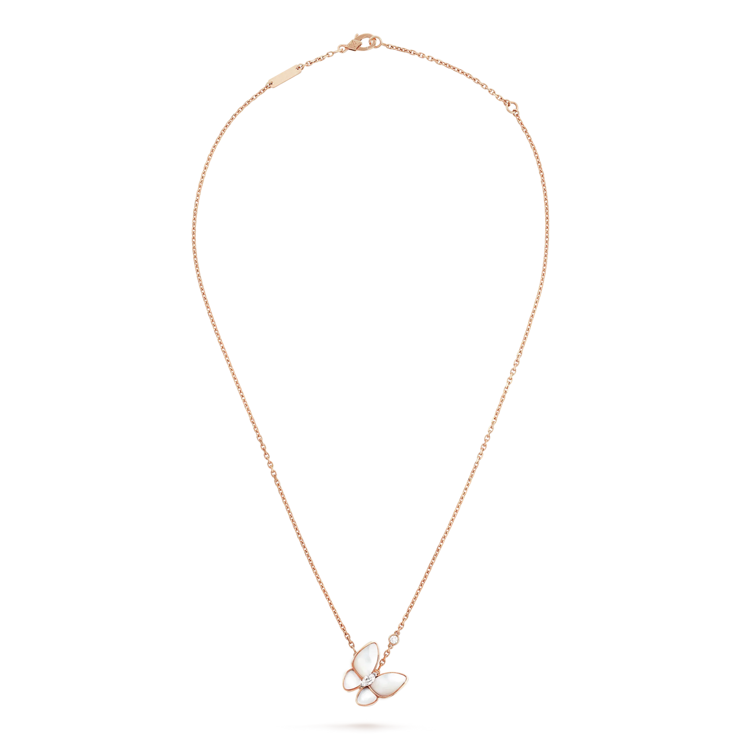 [Vicky]BUTTERFLY MOP DIAMOND NECKLACE