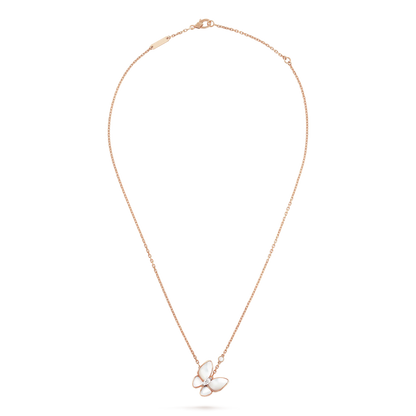 [Vicky]BUTTERFLY MOP DIAMOND NECKLACE