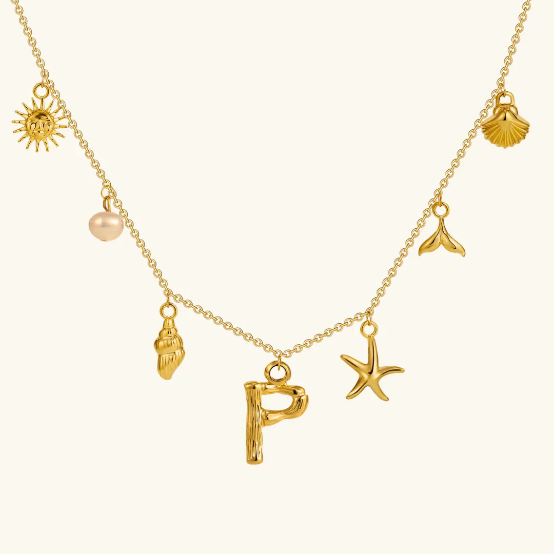 [Royal Vicky]Avaria Ocean Initial Necklace
