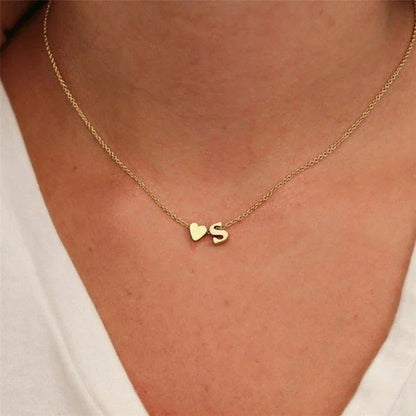 [Royal Vicky]Ria Initial Letter Gold Necklace