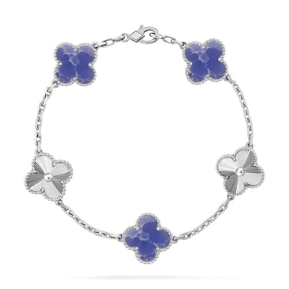 [Vicky]CLOVER 5 MOTIF BLUE VEINS BRACELET COLLECTION