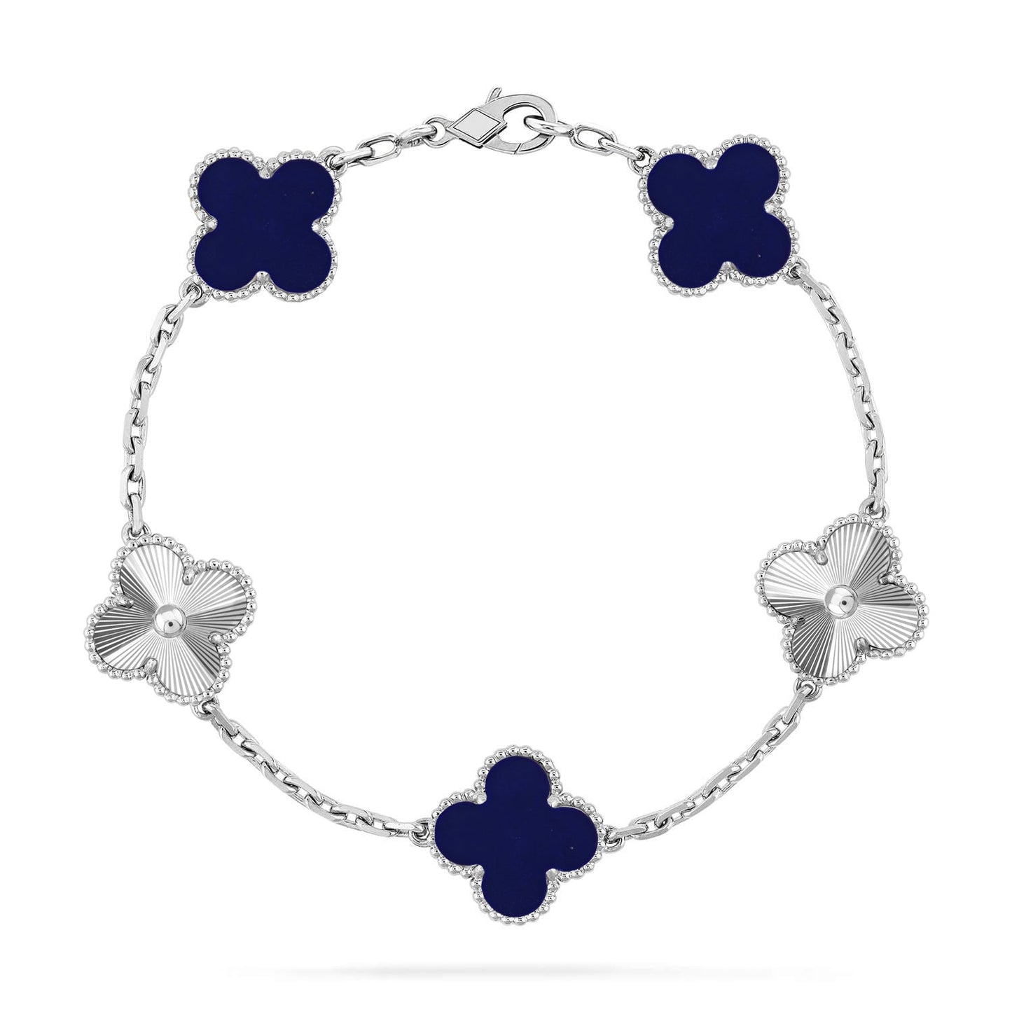[Vicky]CLOVER 5 MOTIF LAPIS LAZULI BRACELET COLLECTION