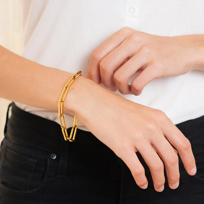 [Royal Vicky]Asta Gold Paperclip Chain Bracelet