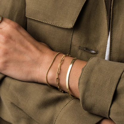 [Royal Vicky]Ellaine Gold Herringbone Bracelet