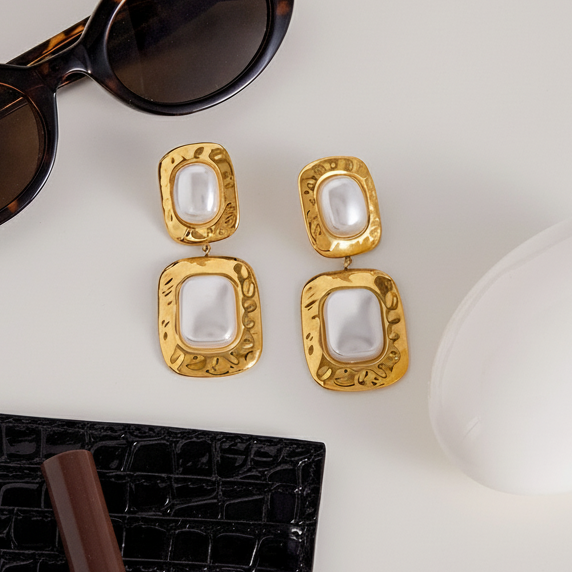 [Royal Vicky]Trixie Chunky Pearl Drop Earrings