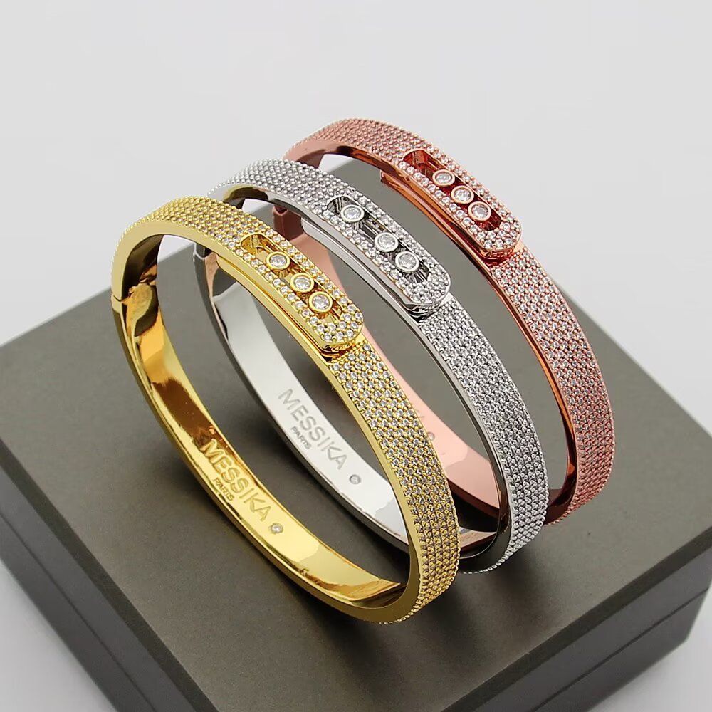 [Vicky]Move Noa Full Pavé Diamond Bangle Bracelet