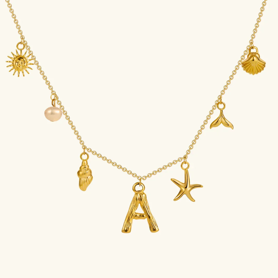 [Royal Vicky]Avaria Ocean Initial Necklace