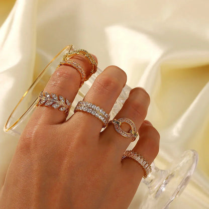 [Royal Vicky]Cassandra Studded Gold Ring