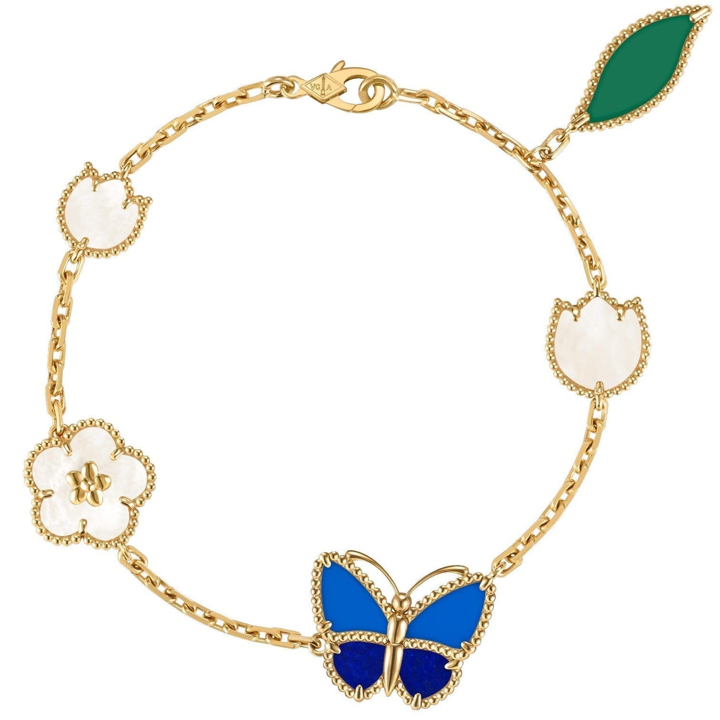 [Vicky]LUCKY SPRING BUTTERFLY 5 MOTIF BRACELET