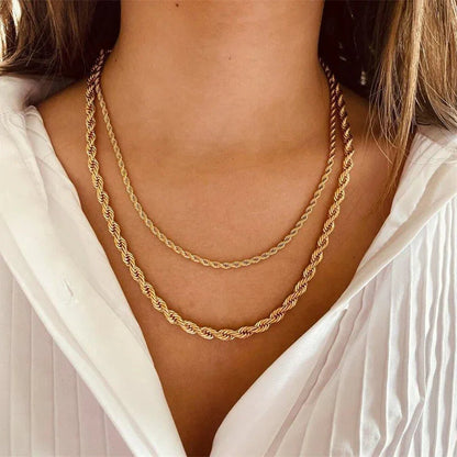 [Royal Vicky]Bianca Rope Chain Gold Necklace