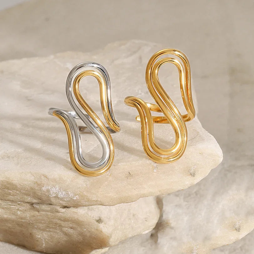 [Royal Vicky]Halle Abstract Gold Ring