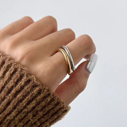 [Royal Vicky]Miley Gold & Silver Layered Rings
