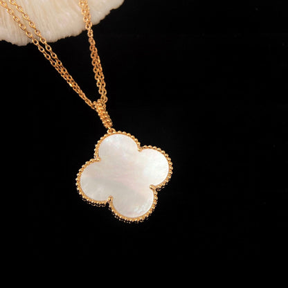 [Vicky]CLOVER 25MM MOP LARGE PENDANT NECKLACE