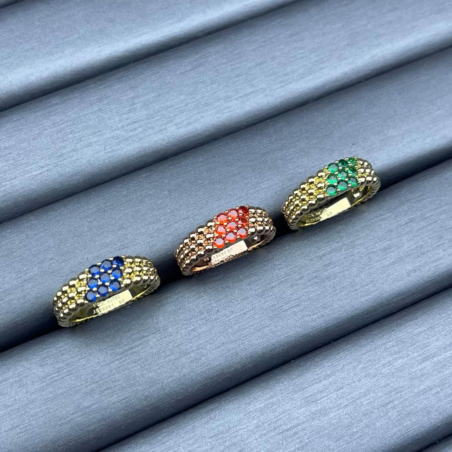 [Vicky]NARROW BEADED RING WITH DIAMONDS