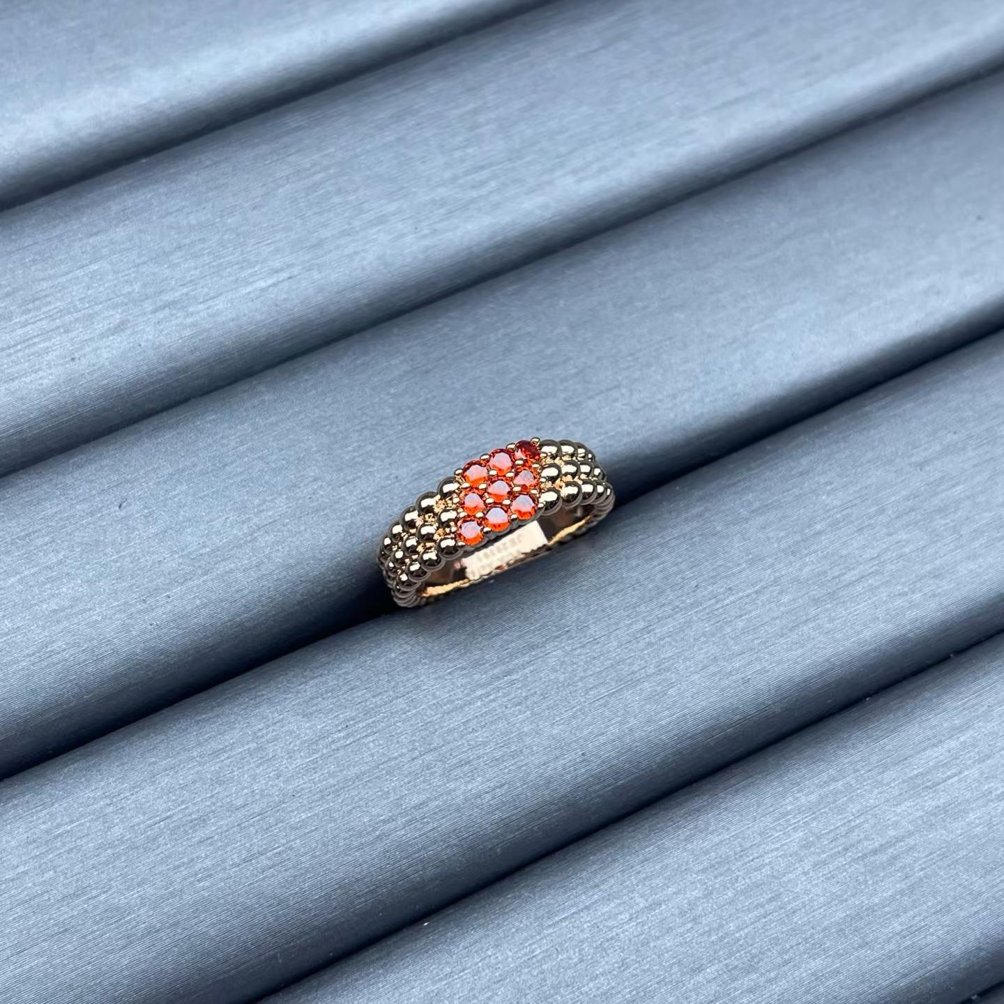 [Vicky]NARROW BEADED RING WITH DIAMONDS
