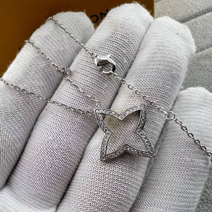 [Vicky]FOUR-LEAF CLOVER OPENWORK NECKLACE