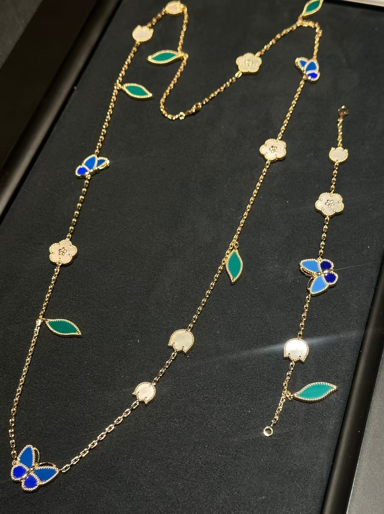 [Vicky Jewelry ]LUCKY SPRING GOLD  MOTIFS  NECKLACE