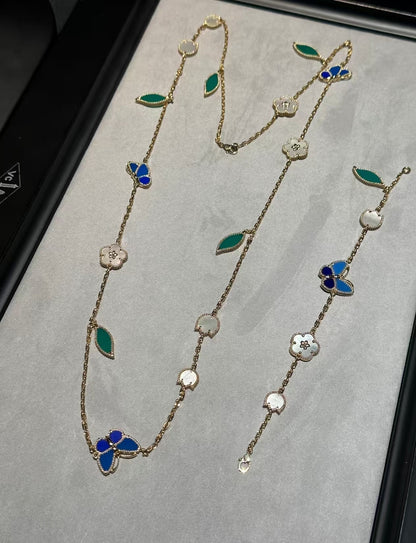 [Vicky Jewelry ]LUCKY SPRING GOLD  MOTIFS  NECKLACE