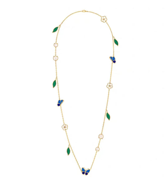 [Vicky Jewelry ]LUCKY SPRING GOLD  MOTIFS  NECKLACE