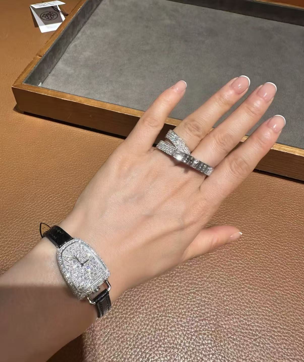 [Vicky]NEW STYLE FULL CIRCLE DOUBLE DIAMOND RING