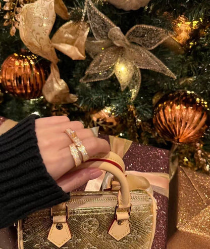 [Vicky]NEW STYLE FULL CIRCLE DOUBLE DIAMOND RING
