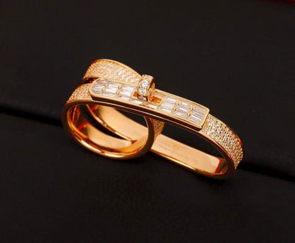 [Vicky]NEW STYLE FULL CIRCLE DOUBLE DIAMOND RING