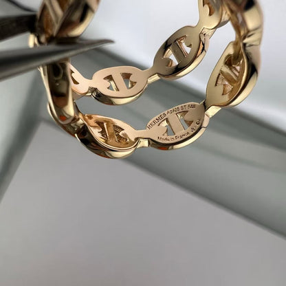 [Vicky]GLOSSY FINISH SQUARE COMBINATION DOUBLE-LAYER PIG NOSE RING