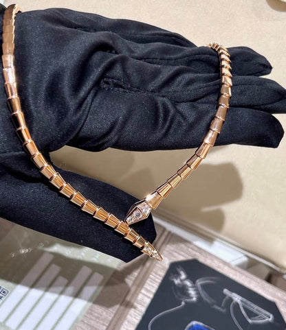 [Vicky]SERPENTI VIPER SERIES ROSE GOLD SNAKE NECKLACE