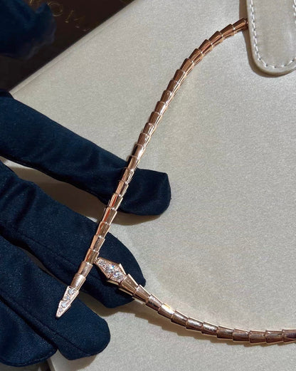[Vicky]SERPENTI VIPER SERIES ROSE GOLD SNAKE NECKLACE