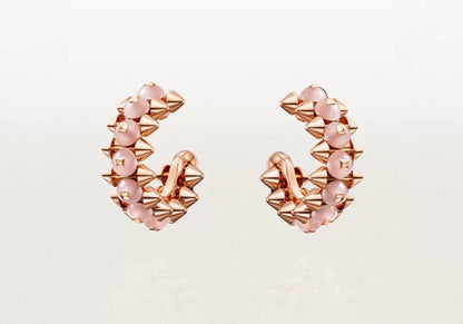 [Vicky]CLASH COLLECTION AGATE CHALCEDONY STUD EARRINGS