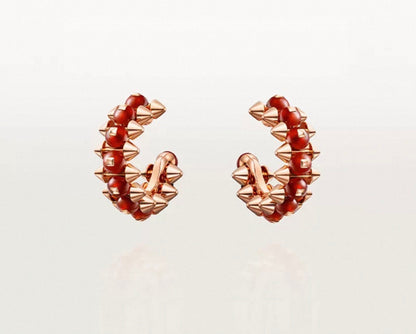 [Vicky]CLASH COLLECTION AGATE CHALCEDONY STUD EARRINGS
