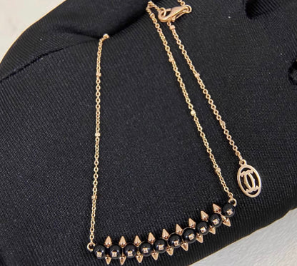 [Vicky]CLASH COLLECTION AGATE CHALCEDONY STUD NECKLACE