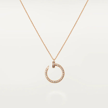 [Vicky]JUSTE NECKLACE PINK GOLD DIAMONDS