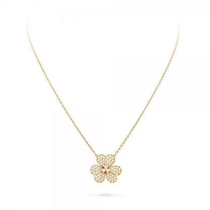 [Vicky]FLOWER DIAMOND NECKLACE