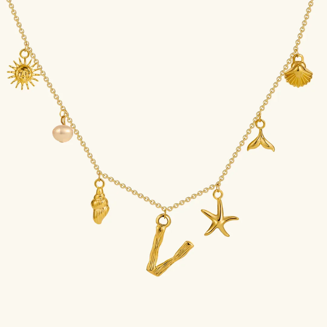 [Royal Vicky]Avaria Ocean Initial Necklace