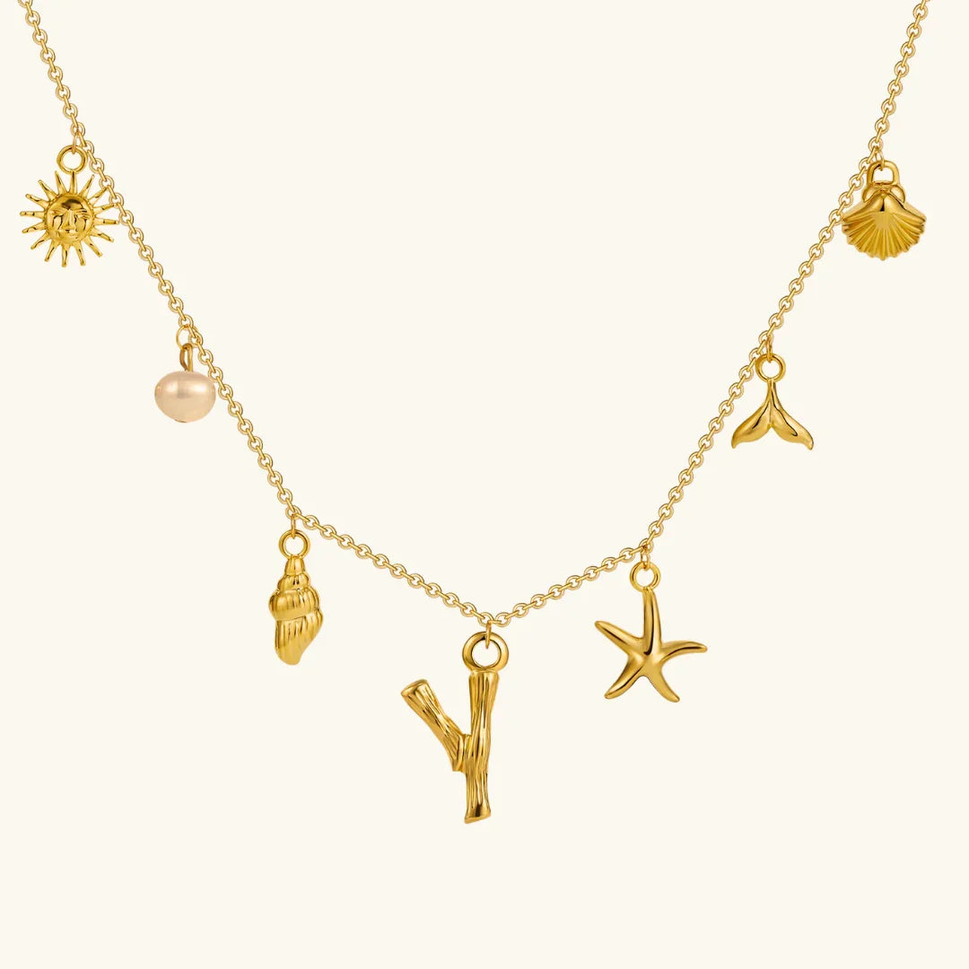 [Royal Vicky]Avaria Ocean Initial Necklace